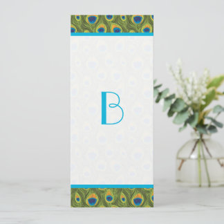 Peacock Feather Swirls Wedding Invitation