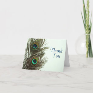 Peacock Feather Thank You Card
