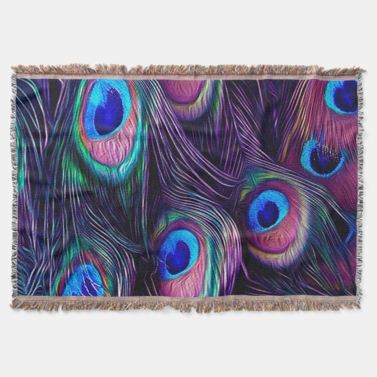 Peacock Feather Throw Blanket | Zazzle.com