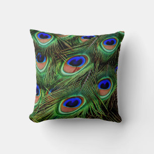 Peacock Feather Throw PIllow