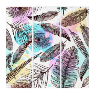 Peacock Feather Triptych