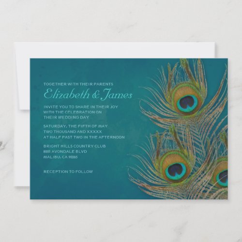 Peacock Feather Wedding Invitations