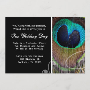 Peacock Feather Wedding Invites
