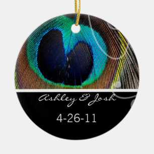 Peacock Feather Wedding Ornament