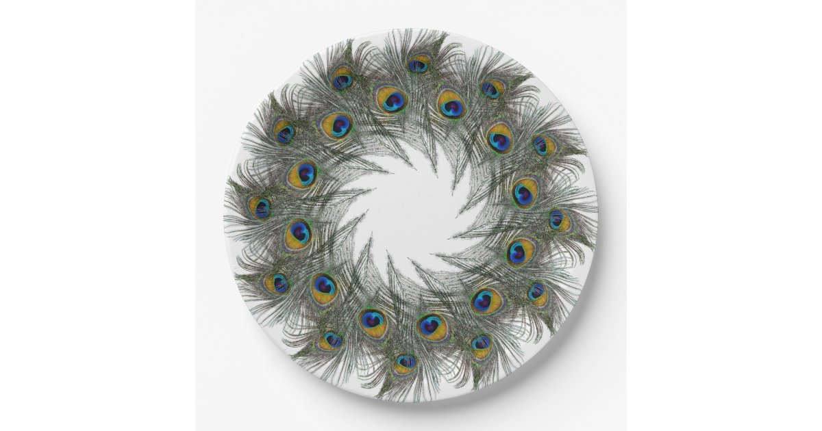 Peacock Feather Wreath