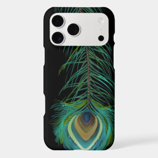 Peacock Feather You Choose Background Color iPhone 17 Pro Max Case