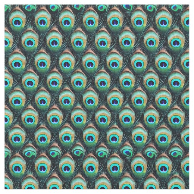 Peacock Feathers - 2 Fabric (Close Up)