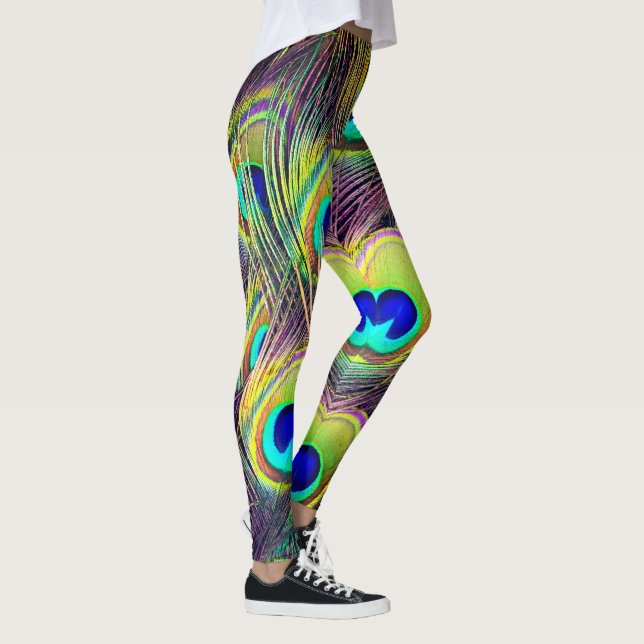 Peacock Feathers 5 Leggings (Right)