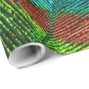 Peacock Feathers 6A-6B Options Wrapping Paper