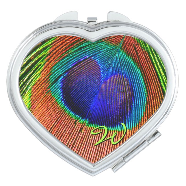 Peacock Feathers 6B Compact Mirror (Front)