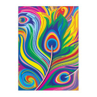Peacock Feathers Abstract Art Acrylic Print