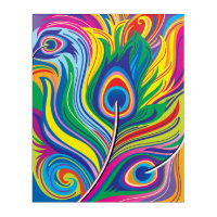 Peacock Feathers Abstract Art Acrylic Print