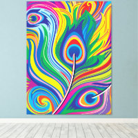 Peacock Feathers Abstract Art