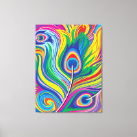 Peacock Feathers Abstract Art