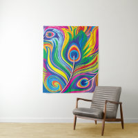 Peacock Feathers Abstract Art