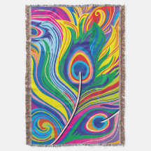 Peacock Feathers Abstract Art