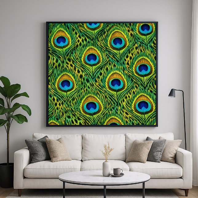 Peacock Feathers Animal Pattern Poster (Creator Uploaded)