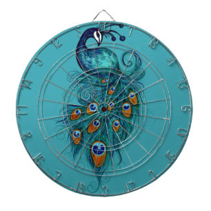 Peacock Feathers Art                               Dart Board