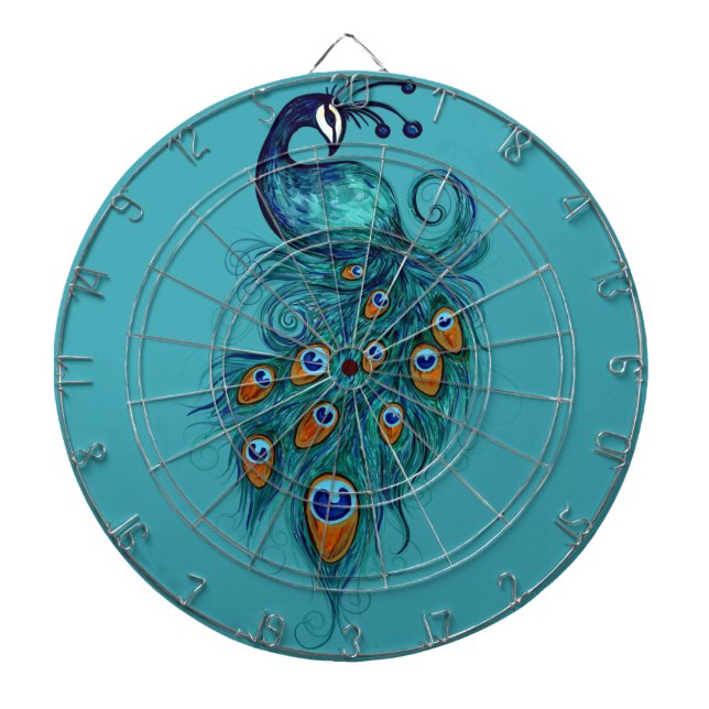 Peacock Feathers Art                               Dart Board (Front)