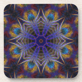 Peacock Feathers Autumn Country Art : Set of Six Drink Coaster