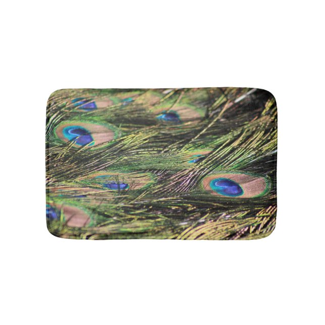 Peacock Feathers bath mat (Front)