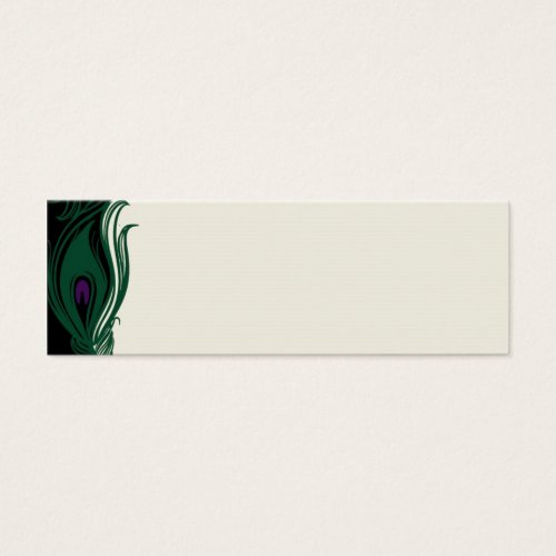 Peacock Feathers Border Business Cards