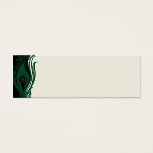 Customizable Peacock Feathers Border Business Cards