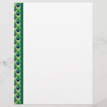 Peacock Feathers Border by sagart1952 at Zazzle