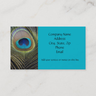 Peacock Feathers Business Card