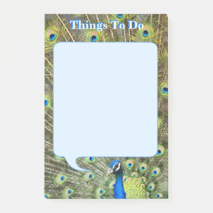 Peacock feathers & calligraphy Things To Do Post-it Notes