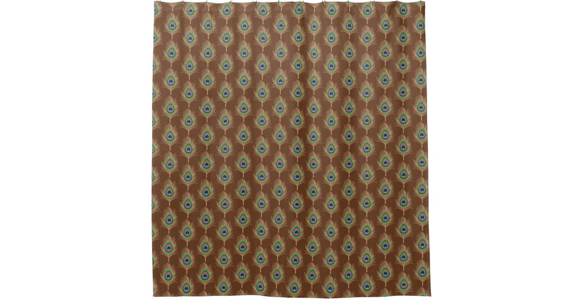 Chocolate Brown Shower Curtain, Chocolate Brown And Blue Shower Curtain
