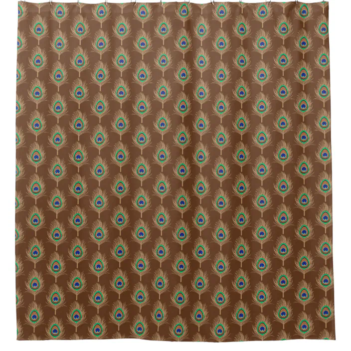 Chocolate Brown Shower Curtain, Chocolate Brown And Blue Shower Curtain