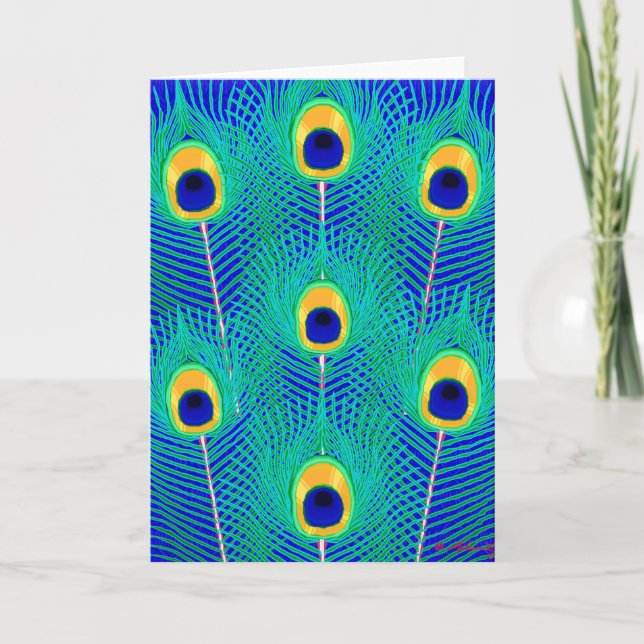 Peacock Feathers Card (Front)