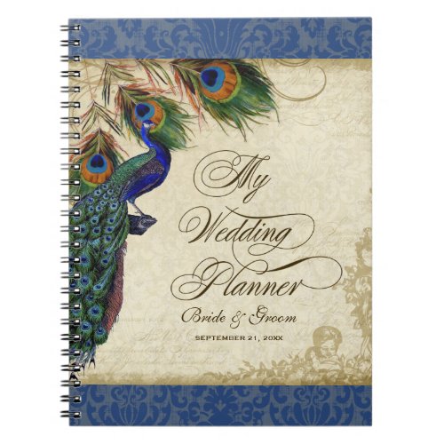 Peacock Feathers Classic Wedding Planner Journal