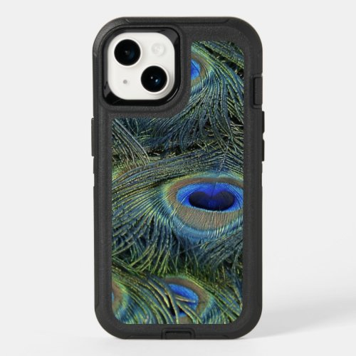 Peacock Feathers Close Up Photo OtterBox iPhone 14 Case