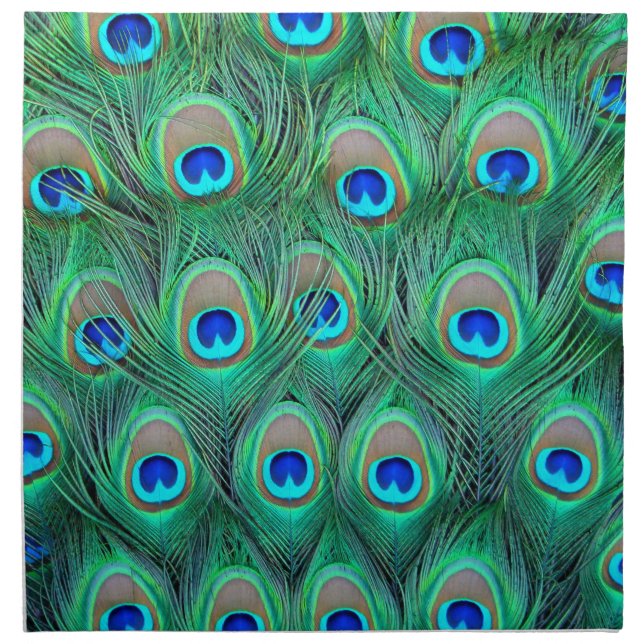 Peacock Feathers Cloth Napkin (Front)