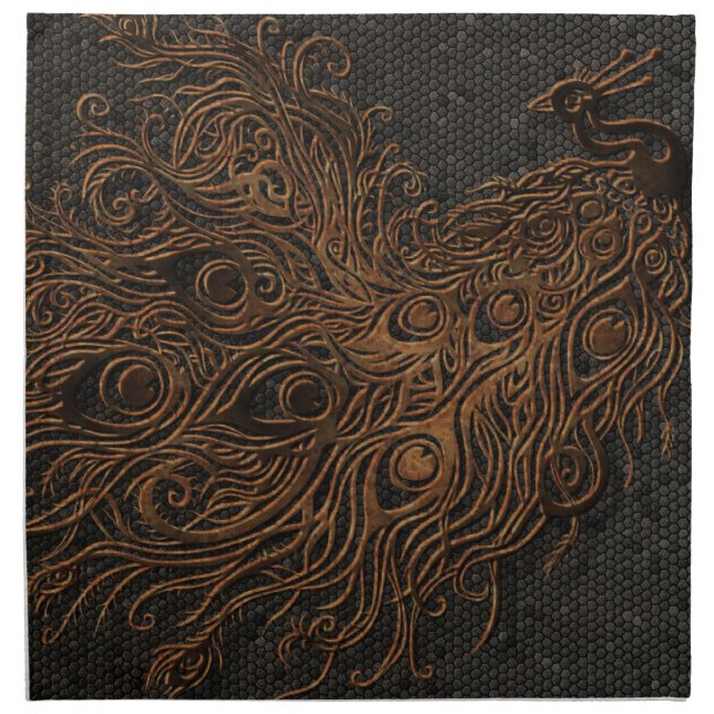 Peacock Feathers Cloth Napkin (Front)