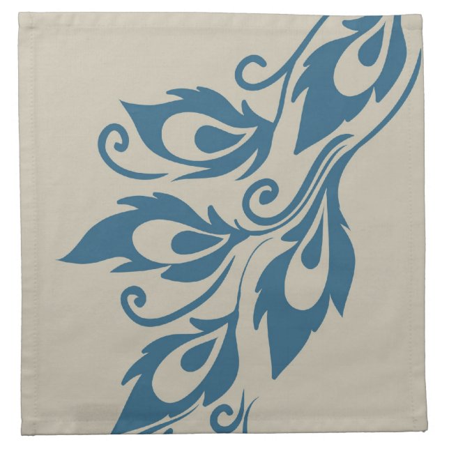 Peacock Feathers Cloth Napkin (Front)
