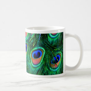 Peacock feathers_ coffee mug