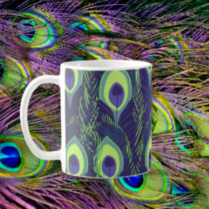 Peacock Feathers Coffee Mug
