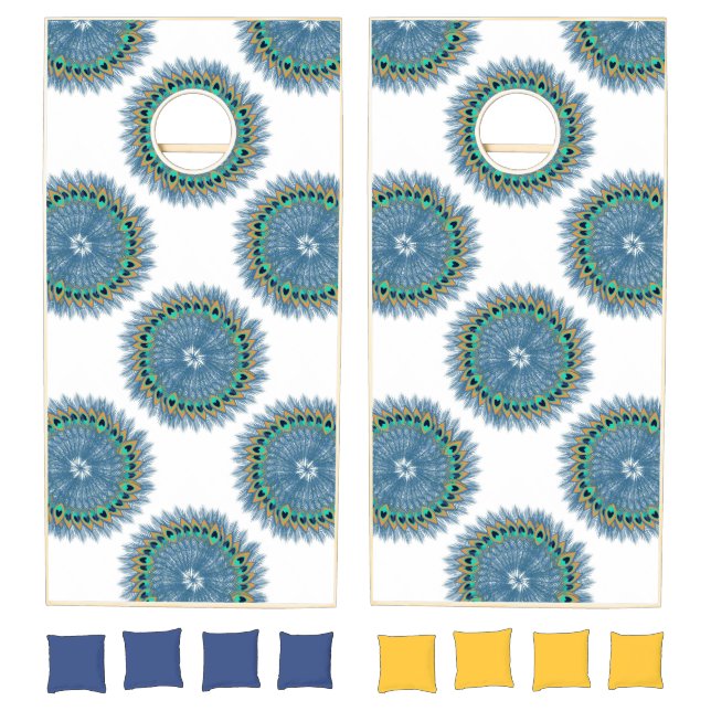 Peacock Feathers Cornhole Set (Set)