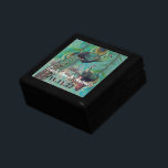Peacock Feathers Damask Wedding Anniversary Gift Box<br><div class="desc">Wedding Black Lacquer Keepsake Custom Designer Personalized Jewelry Box or Memory Box Elegant Unique Wedding Anniversary  Christmas Gifts or Valentines Day Gifts</div>