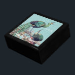 Peacock Feathers Damask Wedding Anniversary Gift Box<br><div class="desc">Wedding Black Lacquer Keepsake Custom Designer Personalized Jewelry Box or Memory Box Elegant Unique Wedding Anniversary  Christmas Gifts or Valentines Day Gifts</div>