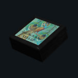 Peacock Feathers Damask Wedding Anniversary Jewelry Box<br><div class="desc">Wedding Black Lacquer Keepsake Custom Designer Personalized Jewelry Box or Memory Box Elegant Unique Wedding Anniversary  Christmas Gifts or Valentines Day Gifts</div>