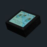 Peacock Feathers Damask Wedding Anniversary Jewelry Box<br><div class="desc">Wedding Black Lacquer Keepsake Custom Designer Personalized Jewelry Box or Memory Box Elegant Unique Wedding Anniversary  Christmas Gifts or Valentines Day Gifts</div>