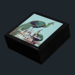 Peacock Feathers Damask Wedding Anniversary Jewelry Box<br><div class="desc">Wedding Black Lacquer Keepsake Custom Designer Personalized Jewelry Box or Memory Box Elegant Unique Wedding Anniversary  Christmas Gifts or Valentines Day Gifts</div>
