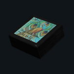 Peacock Feathers Damask Wedding Anniversary Jewelry Box<br><div class="desc">Wedding Black Lacquer Keepsake Custom Designer Personalized Jewelry Box or Memory Box Elegant Unique Wedding Anniversary  Christmas Gifts or Valentines Day Gifts</div>