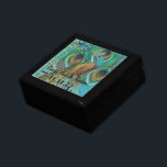 Peacock Feathers Damask Wedding Anniversary Jewelry Box<br><div class="desc">Wedding Black Lacquer Keepsake Custom Designer Personalized Jewelry Box or Memory Box Elegant Unique Wedding Anniversary  Christmas Gifts or Valentines Day Gifts</div>