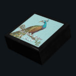 Peacock Feathers Damask Wedding Anniversary Jewelry Box<br><div class="desc">Wedding Black Lacquer Keepsake Custom Designer Personalized Jewelry Box or Memory Box Elegant Unique Wedding Anniversary  Christmas Gifts or Valentines Day Gifts</div>