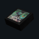 Peacock Feathers Damask Wedding Anniversary Keepsake Box<br><div class="desc">Wedding Black Lacquer Keepsake Custom Designer Personalized Jewelry Box or Memory Box Elegant Unique Wedding Anniversary  Christmas Gifts or Valentines Day Gifts</div>